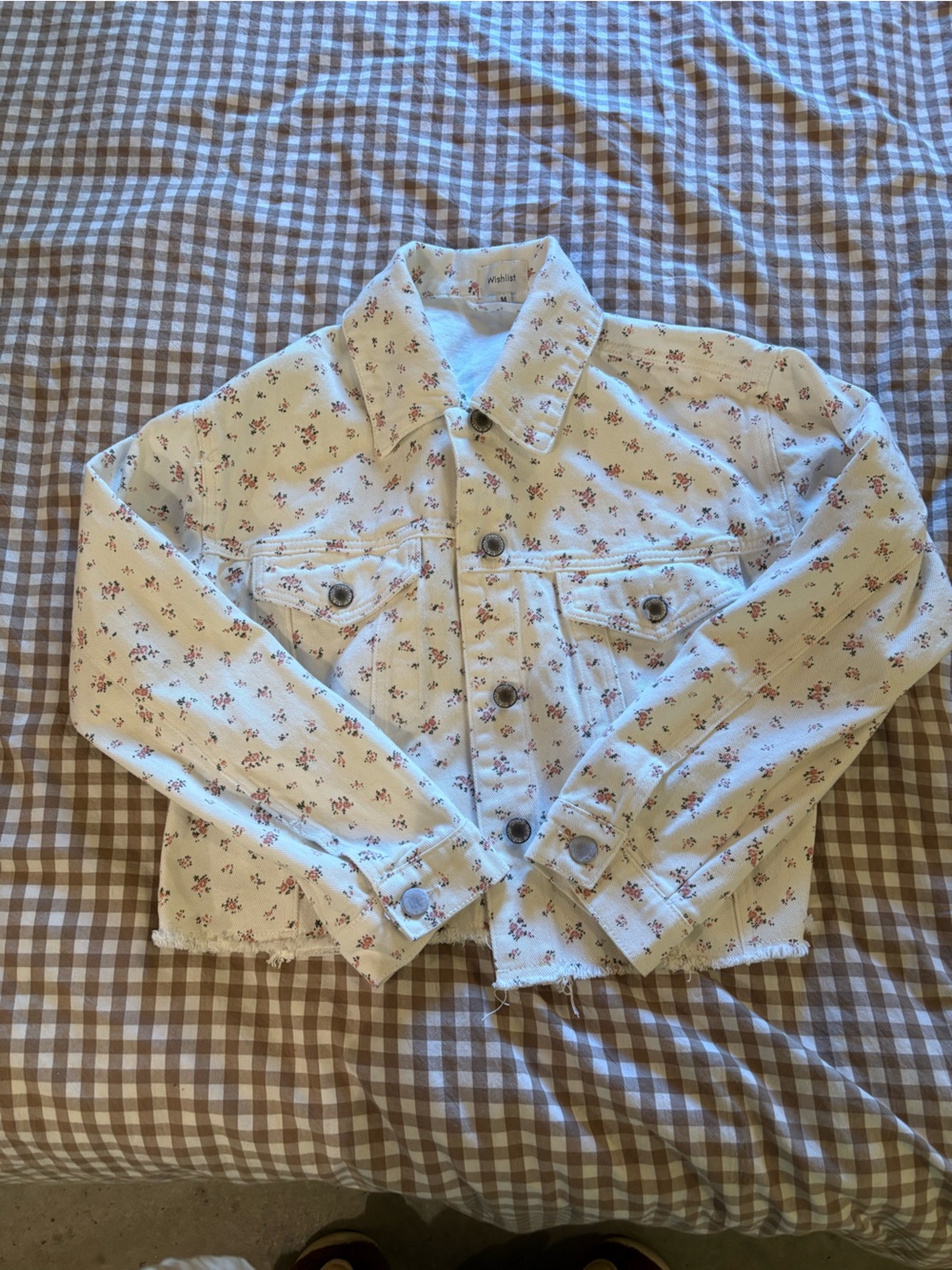 Floral denim jacket